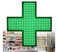 Letrero de cruz de neón para instalaciones sanitarias, 3 modos visuales, ideal para uso en interiores