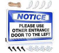 Letrero de cueva de hombre pequeño con texto en inglés «Please Use Other Entrance Door To The Left Tin Zone», letrero de estaño para zona de piscina, espejos de barra para hombre (30 x 40 cm)