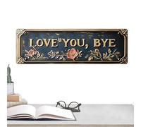 Letrero De Decoración Para Pared Del Hogar,Arte Rústico Divertido En Metal Decorativo | Letreros de Metal Te Amo Adiós para Pared | para Bar Garaje Salón Dormitorio Puerta y Entrada