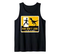 Letrero de dinosaurio a juego Run Don't Look The Fossil Got Revenge Camiseta sin Mangas