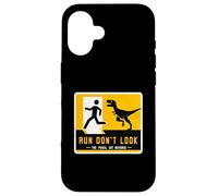 Letrero de dinosaurio a juego Run Don't Look The Fossil Got Revenge Carcasa para iPhone 16