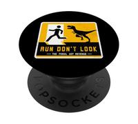 Letrero de dinosaurio a juego Run Don't Look The Fossil Got Revenge PopSockets PopGrip Adhesivo