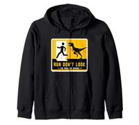 Letrero de dinosaurio a juego Run Don't Look The Fossil Got Revenge Sudadera con Capucha