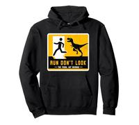 Letrero de dinosaurio a juego Run Don't Look The Fossil Got Revenge Sudadera con Capucha