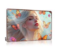 Letrero de estaño con texto en inglés "Man Cave Accessories And Decor Whispering Butterflies: A Dreamy Retrato con delicias florales", 20 x 30 cm