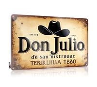 Letrero de estaño con texto en inglés "Man Cave Decor Don Julio Tequila, Established In 1944" (20 x 30 cm)