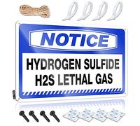 Letrero de estaño para adolescentes y niños, letrero divertido de sulfuro de hidrógeno H2S para dormitorio (20 x 30 cm)