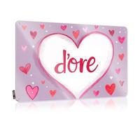 Letrero de estaño para decoración de cueva de hombre, marco en forma de corazón con la palabra "D'Ore" en el centro. Letrero de estaño divertido para la cocina, decoración divertida del hogar (20 x 30