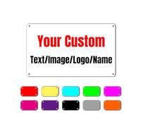 Letrero de estaño personalizado con tu propio diseño para patio, letrero de metal de estilo vintage personalizado para decoración de pared, letrero de carretera para interiores 20x30cm