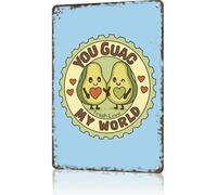 Letrero De Estaño Tú Guac Mi Mundo Aguacate Amor Comida Cartel De Chapa Vintage Letreros Para Pub Puerta Hogar 20X30Cm