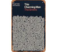 Letrero de estaño vintage con la letra de This Charming Man By The Smiths, letrero de metal retro para decoración de pared para el hogar, cafeterías, oficinas, tiendas, pubs, clubes, regalo de 8 x 12