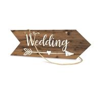Letrero de flecha de madera Placa de madera la flecha boda decoración, tablero guía bienvenida placa for casarse escena signo irregular para el hogar o una boda