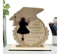 Letrero de graduación - inspiradores de escritorio | Recuerdos de madera | Accesorios para fotos para decoración del hogar | de escritorio para ancianos, estudiantes, universidades