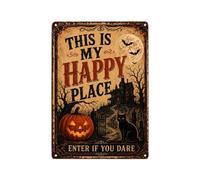 Letrero de Halloween para Puerta Este es lugar De Pared Metálico