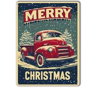 Letrero de hojalata con texto en inglés "A Vintage Christmas Day Merry On Top Of That" para decoración del hogar, 30,5 x 20,3