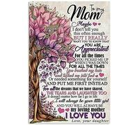 Letrero de hojalata con texto en inglés "Mother's Day to My Mom Maybe But I Really You are for All The Times" retro para dormitorio, baño, decoración de pared, 15,2 x 20,3 cm