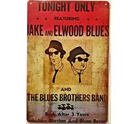 Letrero de hojalata del Día de las Fuerzas Armadas de 8 x 12 pulgadas, Blues Brothers John Belushi Dan Akroyd Saturday Night Live Wall Decor Retro Art Tin Sign Decoración divertida para el hogar, bar