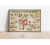 Letrero de hojalata vintage con diseño de la Doctrina de los Alimentos, Firmas, Conocimiento, Sistema de meridianos, Descripción, Masaje corporal masculino, Póster retro, Spa, Decoración divertida par