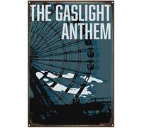 Letrero de hojalata vintage retro y divertido "The Gaslight Anthem" para decoración de pared de jardín, hogar, granja, patio, puerta principal, interior y exterior, letrero de calle de 8x12 pulgadas.