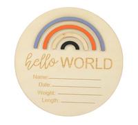 Letrero de Hola Mundo para Recién Nacidos de Madera para Anuncio