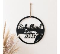 Letrero de inicio escolar personalizado 2026: letrero para puerta o soporte de mesa – Azul claro / Placa de puerta