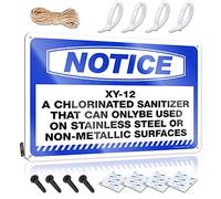 Letrero de lata con texto en inglés "Man Cave Notice Xy-12 A chlorinated Sanitizer That Can Only" para decoración del hogar, bar, letreros divertidos para Bedro (30 x 40 cm)