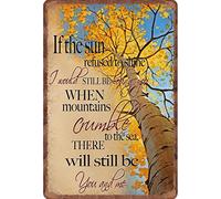 Letrero de lata divertido con texto en inglés "If The Sun Refused To Shine I Would Still Be Loving You You And Me" para parejas, bar, pub, hombre, cueva, pósteres divertidos, decoración de pared, 8 x