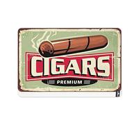 Letrero de lata para tienda de cigarros, diseño cubano en viejo, letreros de metal vintage para hombres y mujeres, decoración de pared para el hogar, bares, clubes, cafeterías, 8 x 12 pulgadas