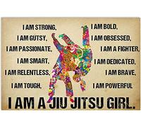 Letrero De Lata Soy Una Chica De Jiu Jitsu. Cartel De Metal Divertido Cartel De Chapa Resistente Y Duradera Placa Metálica para Bar Restaurante Patio 20X30Cm
