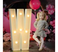Letrero de letras del alfabeto LED brillantes multiescena de 2.3 pies, fácil de montar, luces de marquesina, perfecto para propuestas, baby shower, Halloween, Navidad, hogar, habitación, habitación