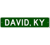 Letrero de límite de ciudad de metal para decoración de pared de David, Kentucky