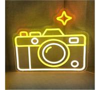 letrero de luces de neón Lámpara de neón con ambiente relajante para fotografía, luz regulable para dormitorio(B)