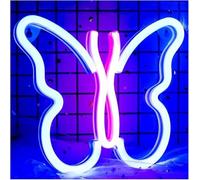 letrero de luces de neón Letrero de neón LED con luz nocturna, lámpara mariposa para decoración del hogar, boda, dormitorio, sala estar y bar(Neon-4)