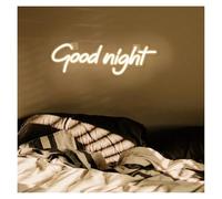 letrero de luz de neón Buenas noches para letrero de neón para dormitorio luz para decoración pared