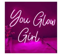 letrero de luz de neón Letrero de neón con luz LED You Glow Girl para USB de 40 cm x 30 cm