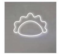 Letrero de luz de neón Letrero luminoso LED de neón con forma dumpling, para escaparates, restaurantes y negocios comida. 28cmx20cm(B)