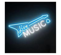 letrero de luz de neón Para decoración de luces neón Música en para letrero 25cmx38cm(D)