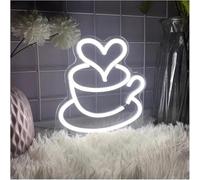 letrero de luz de neón Para lámpara de neón palabra prestada Taza de café para letrero de neón