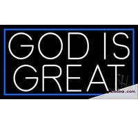 Letrero de luz LED de neón real blanco con texto en inglés "God Is Green", tubo hecho a mano para decoración de pared de cueva de hombre, PVC, 35,5 x 43,2 cm