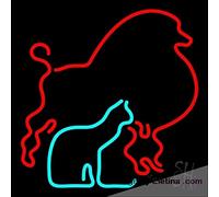 Letrero de luz LED de neón real, caniche rojo, con logotipo de perro y gato, tubo LED hecho a mano para decoración de pared de cueva de hombre, PVC, 14 x 17 pulgadas