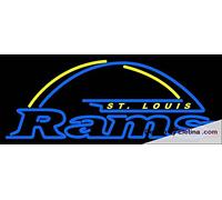 Letrero de luz LED de neón real de St Louis Rams Teams hecho a mano, tubo LED para decoración de pared de cueva de hombre, PVC, 14 x 17 pulgadas