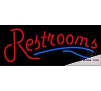 Letrero de luz LED de neón real para baños, línea azul, tubo hecho a mano para decoración de pared de cueva de hombre, PVC, 14 x 17 pulgadas