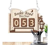 Letrero de madera con rastreador de libros, decoración de sala de estudio | Letrero de decoración de biblioteca, para lectores, profesores, bibliotecarios, escritores, autores, oficina en casa