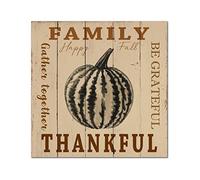 Letrero de madera con texto en inglés "Be Grateful Thankful Family Gather Together", estilo vintage, para Acción de Gracias, calabaza, decoración de pared, para el hogar, dormitorio, sala de estar