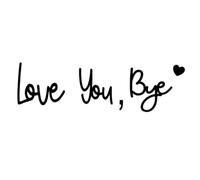 Letrero de madera con texto en inglés "Love You Bye" para colgar en la entrada, pasillo, decoración de casa, decoración de entrada, color negro