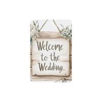 Letrero de madera con texto en inglés "Welcome To The Wedding", ambientadores para coche, 4 unidades, tarjetas perfumadas para colgar en tabletas de aromaterapia