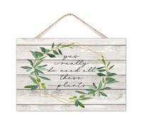 Letrero de madera con texto en inglés «Yes I Really Do Need All These Plants» para decoración de pared, jardín envejecido, paisaje, pulgar verde, letreros de regalo retro para habitación, interior
