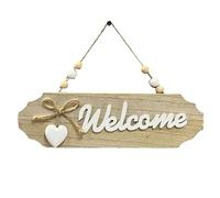 Letrero de madera de bienvenida, 25,8 x 0,8 x 8 cm, decoración del hogar, decoración de pared con diseño de letras para el hogar, decoración de letras pulidas a mano, decoración de casa de vacaciones