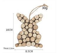 Letrero de madera decorativo colgante de Pascua, sin terminar