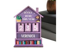 Letrero de madera para contador de lectura de libros, para estudiantes, profesores, escritores, bibliotecas, sujetalibros, decoración de paredes